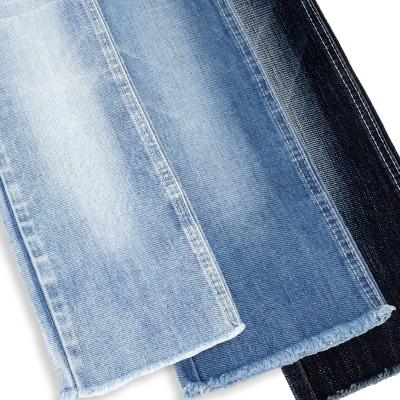 China 78% Cotton 20% Polyester 20% Spandex Textile TR Jeans Fabric Breathable Wholesale Twill Cross 4 Way Stretch Denim Jeans Cloth Fabric for sale