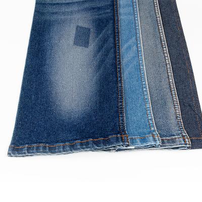 China Blue Denim Fabric Wholesale 65%Cotton 33%Polyester 2%Spandex 8.3oz Textile Fabrics Breathable Denim Jeans Twill Fabric for sale