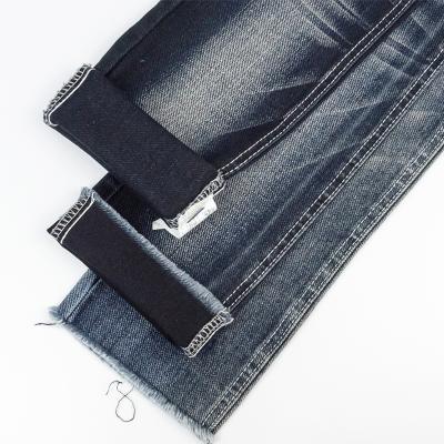 China 85% Polyester 2% Cotton 13% Spandex TR Selvedge Cross Twill Denim Stretch Twill Breathable Wholesale Jeans Fabric for sale