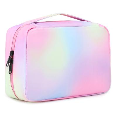 China Pink Ladies Cosmetic Bag Storage Makeup Fashion Women Travel Hanging Toiletry for sale