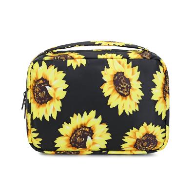 China High Quality Sunflower Ladies Travel Makeup Cosmetic Bag Women Cosmetic Bag Gift Bags for sale