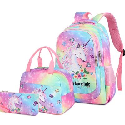 China Wholesale Custom Waterproof Pink Shoulder School Bags For Girl Children Bookbags Backpack Set for sale