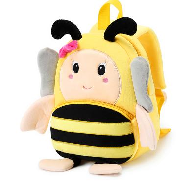 China Custom Mini 3d Bee Cartoon The Last Fasion Kids School Plush Toy Animal Backpack for sale