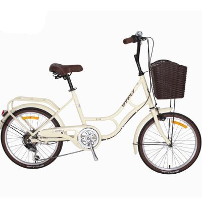 China Street Ladies 22 Bike With 2 Basket Hybrid Road Bike Ladies 24 Inch Cruiser Bikes for sale