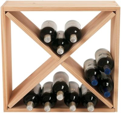 China China Wine Enthusiast 24 Bottle Cellar Cube Compact Wine Rack, Natural for sale