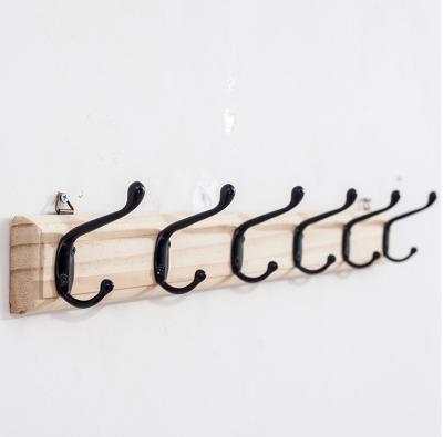 China China Creative Solid Wood Coat Hook Porch Door and Wall Hanging Clothes Hook Wooden Living Room for sale