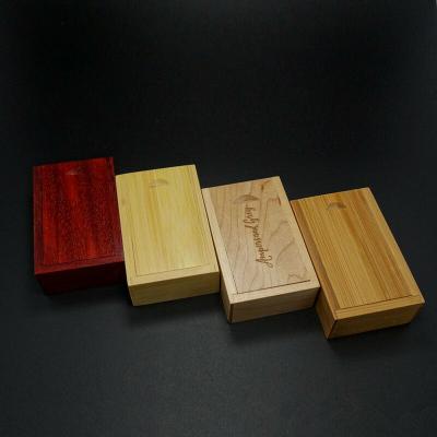 China China Maple Wood Box With Push Pull Sliding Lid For Ring Jewelry for sale