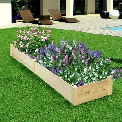 China China Raised Flowers Vegetable Garden Planter Wooden Box for sale