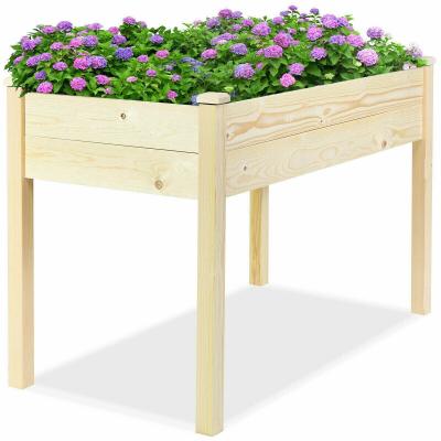 China China Raised Flowers Vegetable Garden Planter Wooden Box for sale