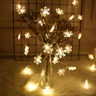 China Ornamental Festival Christmas Lights Snowflake Lamp Festoon Lamp Led String Twinkle Light 3M 20 Bulbs Warm Light Or Multicolor Light for sale