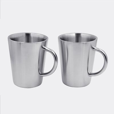 China Viable factory supply double decker cone shaped 304 style coffe cup stainless steel drinking box direcly new for sale