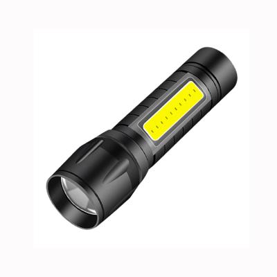 China Hot Sale Mini COB Rechargeable Waterproof Zoomable Handheld Camping Led Flashlight Torch Light for sale