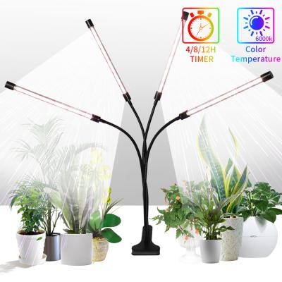 China Dimming+Time Control LED Grow Light Full Spectrum Clip Lamp 18w 27w 36w Flexible Growing Lights For Plants With Red Blue Spectrum for sale