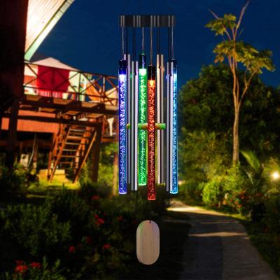 China Modern Solar Wind Chimes Lights Outdoor Changing Colors Memorial Wind Chimes Garden Decor Yard Patio Porch Deck Decoration for sale