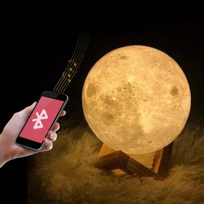 China Christmas Gift Modern Kids Led Night Light Moon Lamp 15cm 18cm Customized Large 3D Galaxy Floating Moon Lamp for sale