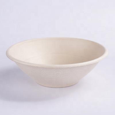 China Heatable Biodegradable Disposable Pulp Salad Bagasse Sugar Cane 32oz Disposable Tableware Bowls for sale