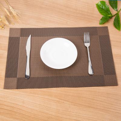 China Sustainable Environmental Rectangle Easy Cleaned PVC Dining Place Mat for sale