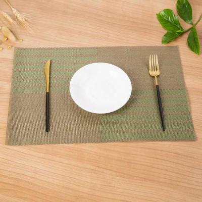 China Good Quality Vinyl Modern Design Sustainable PVC Woven Material Table Mat for sale