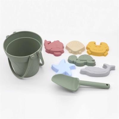 China 100% Food Grade Silicones With BPA Free Novelty 2022 Decompressure Stress Plastic Shell Silicone Bucket Pail And Sea Shovel Set For Beach for sale