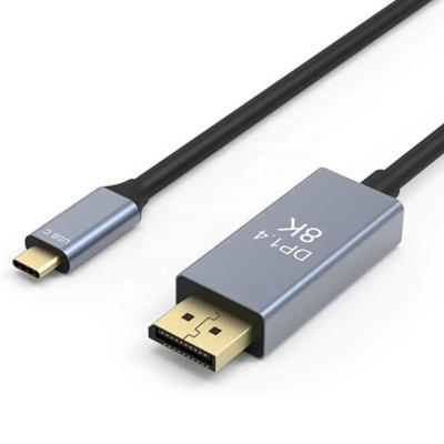 China New Type C Male Camera Usb To DP Male Cable Support 8k@60hz 1.8m 3m For Laptop HDTV for sale