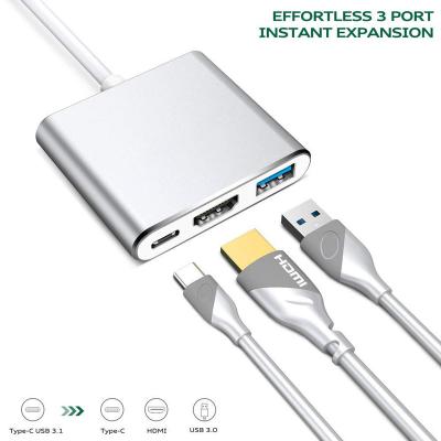 China Mobile Devices .desk Computer Usb 3.1 Type-c 3 In 1 Usb C PD Power Card Reader To Usb Docking Station Converter for sale