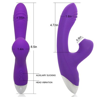 China Head 7-frequency vibration + 8-frequency sucking Enhance Pleasure and Intensify Stimulation with Dual Motor Clitoral Stimulator Wand Vibrator for Women for sale