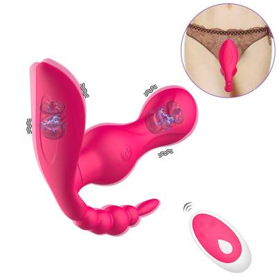 China Double head 10 frequency vibration + remote control Highly Rated 2023 Wearable G Spot Vibrator with Wireless Remote Control for Women's Ultimate Pleasure for sale