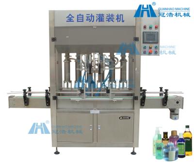 China Bottle Fully Automatic Filling Machine 8 Filling Head Servo Driven Piston Type for sale