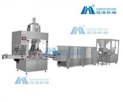 China PLC Control 6 Head Filling Machine , 20 - 200ml Piston Quantitative Filling Machine for sale