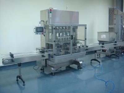 China Flowing Liquid Paste Piston Filler , Food Industry 6 Head Filling Machine for sale