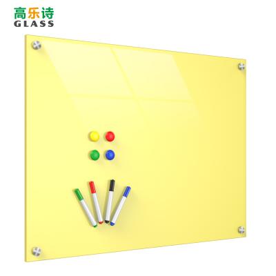 China Education.Training.Office Wall Mounted Glass Whiteboard Easy Install Heat Tempered Glass Frameless Magnetic Whiteboard For School Office for sale