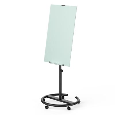 China School Teacher/Office Creative Education/Family Movable Glass Whiteboard with Stand Drawing Board White Glass Dry Erase Board on Stand Classroom Desk for sale