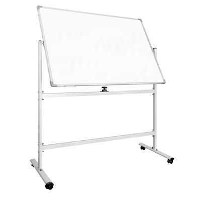 China School Teacher/Creative Office/Family Education Mobile Whiteboard 360 Double Sided Magnetic Dry Erase Board, Stand On Rolling Wheels With Brake for sale