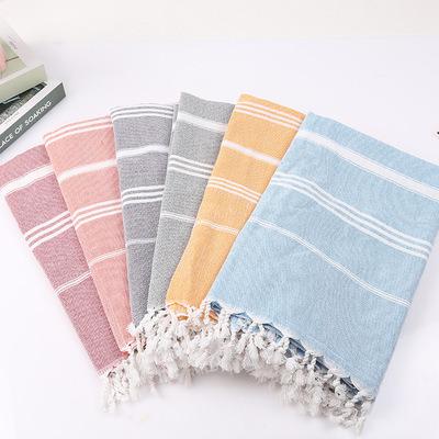 China 100% Cotton Peshtemal Beach Towel Turkish Basic Peshtemal Hamam Towel Eco-Friendly With Custom Packaging Logo for sale