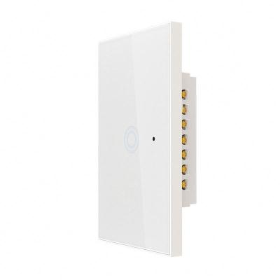 China Light ON/OFF US Standard 1 Strip Wall Touch Sensor White Glass Lamp Switch for sale