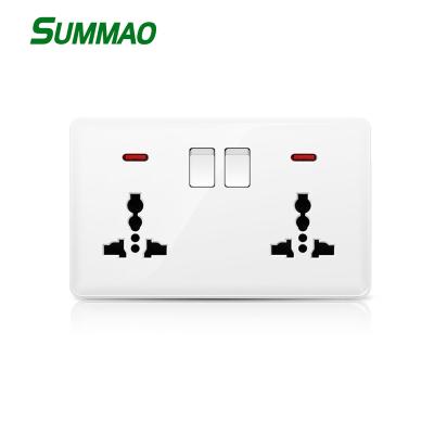 China High Quality Residential / General Purpose Double Switching Electrical Wall Outlet And Outlet 13A Universal Standard Standard for sale