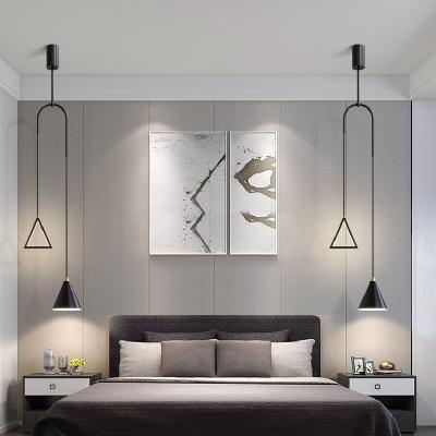 China Aicco New Design Triangle Ring Modern LED Pendant Lights For Bedroom 9976 for sale