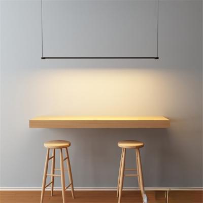 China Modern Aicco LED Modern Linear Pendant Hanging Lighting For Kitchen Restaurant 9976 for sale