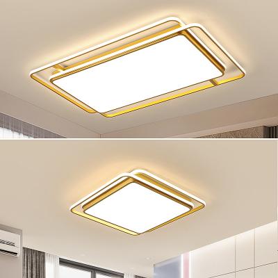 China Aicco Modern Gold Black Color Outdoor Mounted LED Ceiling Lighting Lamp Fixture For Living Room Home Bedroom 28568 for sale