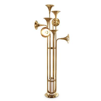 China Aicco Modern Gold Color Standing Floor Lamp Indoor Luxury Light For Hotel 72059 for sale