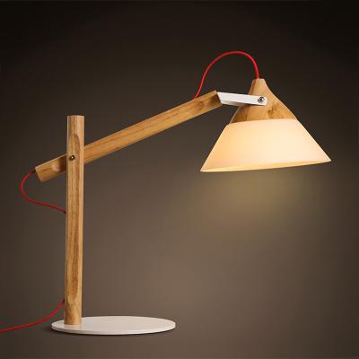 China Modern Edison Wooden Table Lighting 110v 220v EDISON BULB MODERN TABLE DESK LAMPDesigner Lights with Rectangle Wooden Table Lamp for sale