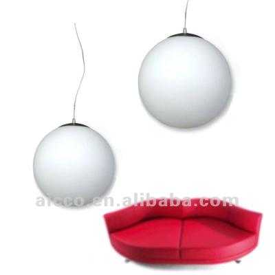 China Hot Sale Popular Cheap Price White Glass Round Simple Hanging Ceiling Glass Pendant Chandelier for sale