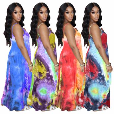 China Anti-Wrinkle Best Design 2021 Tie-Dye Backless Bodycon Casual Dress Summer Dresses Elegant Women Casual Outfits for sale