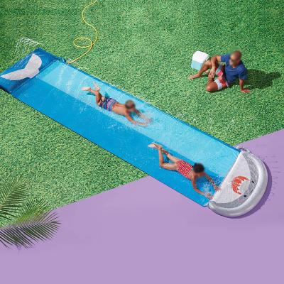 China New Style Inflatable Water Lawn Water Sprinkler Splash Pad Summer Running Slide Double Sprinkler Pad Summer Yard Inflatable Water Spray Mat for sale