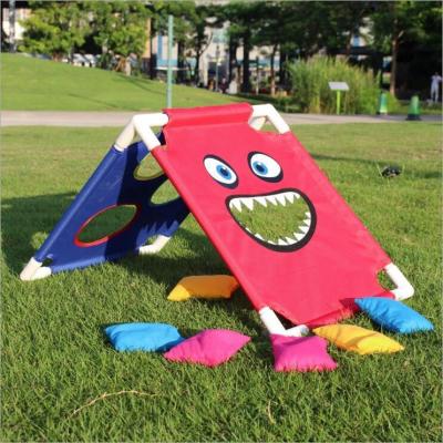 China Hot Selling Eco-friendly Material Sports Sandbag Throwing Board Training Plastic Cornhole Target Bean Bag Toss Game Outdoor Bean Bag Board On Sale for sale