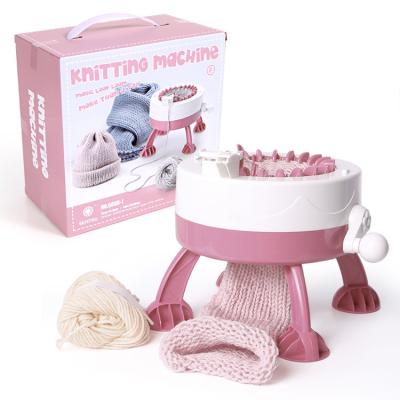 China Areative Eco-friendly Material And Thoughtful Handmade Kids DIY Weaver Loom Toy Smart Scarf Hat Knock Toy Hand Knitting Machine Home Educational for sale