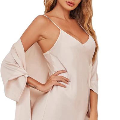 China Hot Sale Luxury Silk Robes Women Sleepwear 100% Pure Silk Sleep Drees for sale