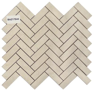 China Parquet Tunisia Stone Beige Mosaic Natural Stone Slab For Exterior for sale