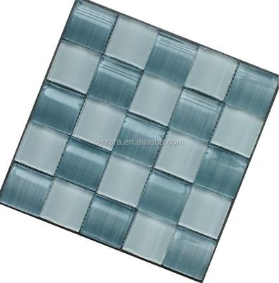 China Parquet China Square Mosaic Slab Mix Glass Decoration Crystal Mosaic 300*300 for sale