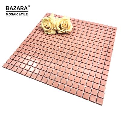 China Parquet Red Color Full Body Porcelain Mosaic Glossy And Matt Made In China for sale